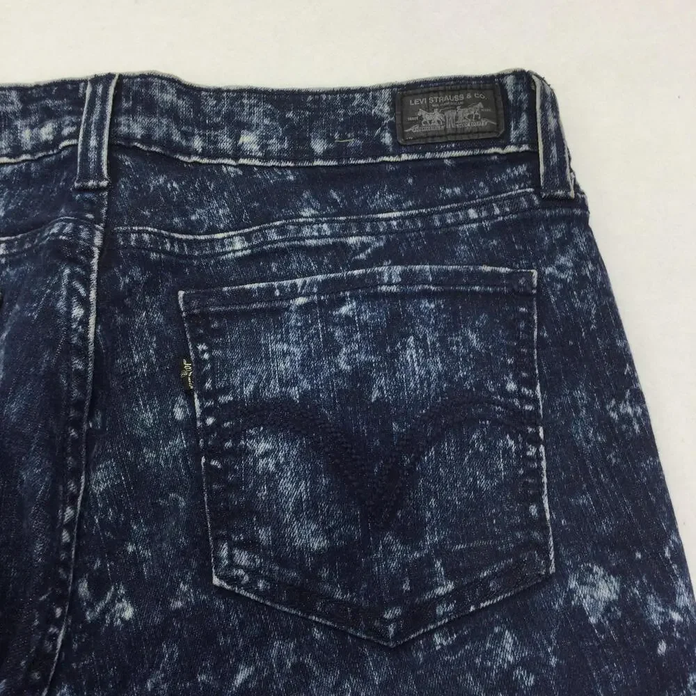 Levis 535 Legging Jegging Jeans Juniors 13 Blue Acid Wash Slim Stretch Denim